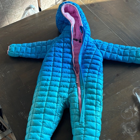 Snozu Other - Snozu Vibrant Blue and Pink Quilted Kids snowsuit